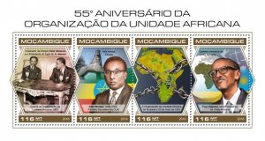 MOZAMBIQUE - 2018 - Org. African Unity - Perf 4v Sheet - Mint Never Hinged