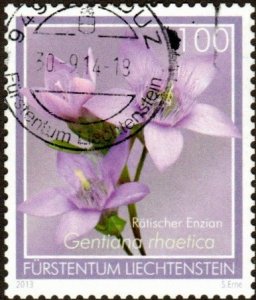 Liechtenstein 1573 - Used - 100rp  Gentian Flower (2013) (cv $2.50)