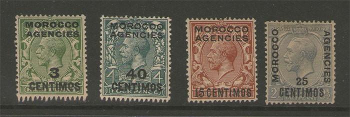 GB Offices in Morocco 1917 & 1926 KGV SG128,134,145,147 MH