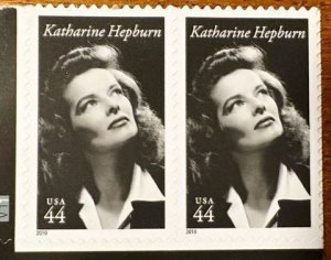 US # 4461  Katharine Hepburn pair 44c 2010 Mint NH