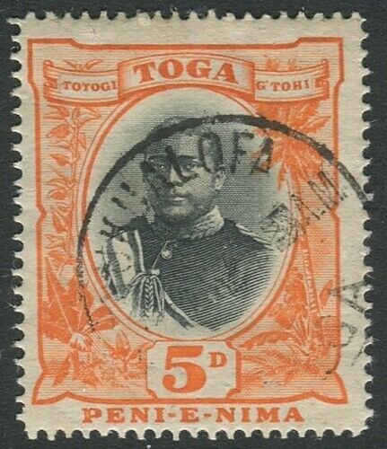 Tonga 1897 SG46 5d King George II type II #1 FU