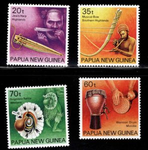 Papua New Guinea Scott 746-7494  MNH**  Musical Instrument  set 1990