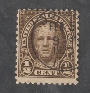 U.S. Scott 653 used cancel