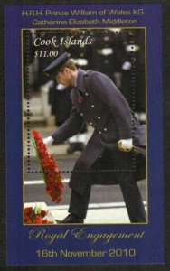 Cook Islands Stamp 1361  - Prince William laying wreath