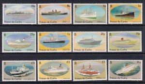 Tristan da Chuna 535-546 Ships MNH VF