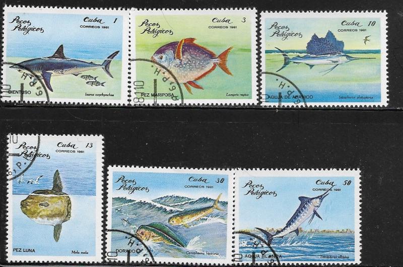 Cuba SC# 2385-2390 Pelagic Fish