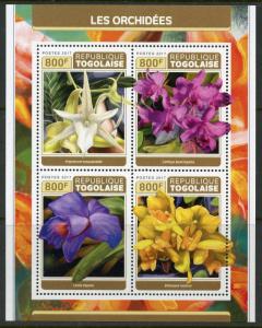 TOGO 2017  ORCHIDS  SHEET MINT NEVER HINGED