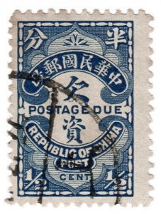 (I.B) China Postal : Postage Due ½c