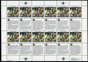 UN NY 570-571 ac sheets,MNH.Mi 595-596. Declaration of Human Rights,1989.Art.