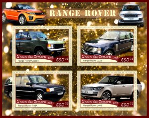 Stamps. Cars. Range Rover  2019 year 1+1 sheets perforated