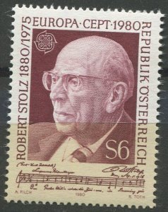 Austria Sc#1162 MNH, 6s red brn, Europa (C.E.P.T.) (1980)