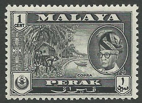 Malaya-Perak # 127  1c Copra  (1) VF Unused VLH