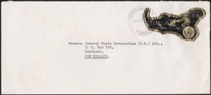 TONGA 1970 cover to New Zealand - scarce single franking 1/2d airmail......B6694