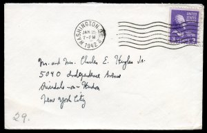 U.S. Scott 807 Prexie Booklet Solo on First-Class Cover