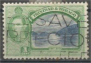 TRINIDAD AND TOBAGO, 1938, used 1c, First Boca, Scott 50