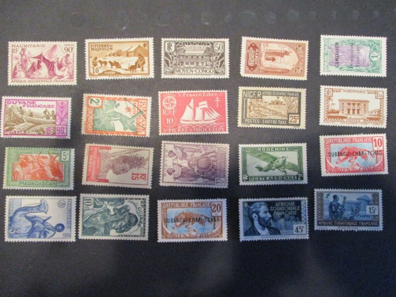 French Colonies / Area Assortment -  Hinged- (5D4) WDWPhilatelic #9