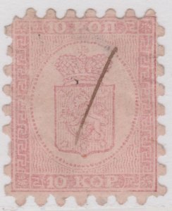 Finland 1860 Scott 5 USED - Type I - Light Cancel A30P3F40442-