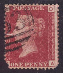 GREAT BRITAIN 33 1p red brown Queen Victoria USC P#102 position AO W20 PF14