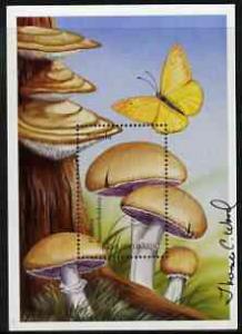Angola 1999 Mushrooms perf m/sheet (Psalliota haemorrhoid...