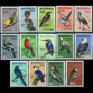 BOTSWANA 1967 - Scott# 19-32 Birds Set of 14 NH