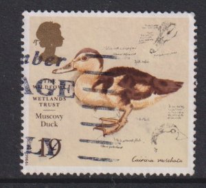 Great Britain #1653 used 1996  wildfowl  19p