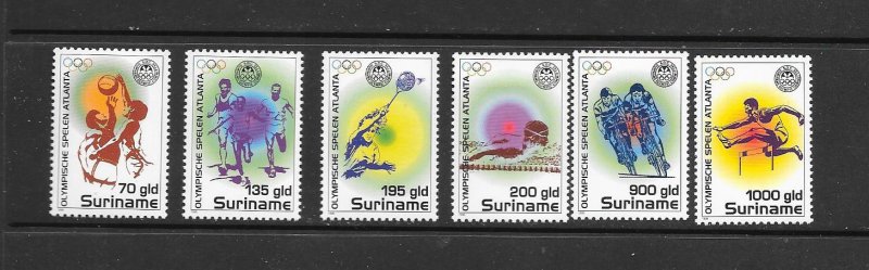 SURINAME #1047-52  ATLANTA OLYMPICS  HINGED