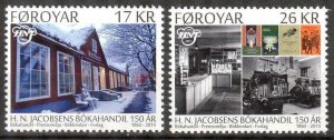 Denmark / Faroe 2015 Architecture Jacobsens Bokahandil set of 2 MNH**
