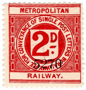 (I.B) Metropolitan Railway : Letter Stamp 2d