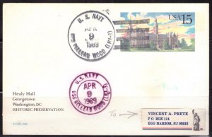 F2164   UNITED STATES   PPD Postcard # UX128      Healy Hall - USS Belleau Wood