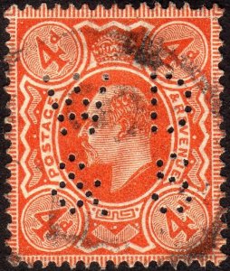 1911, Great Britain, 4p, Used, Sc 150, Sg 286