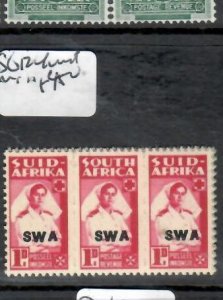 SOUTH WEST AFRICA BANTAM WAR STAMP 1D STRIP  SG 124  MNH      P0816HH