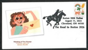 5806 - FDC - Thinking of You - Wally Jr.  Cachet - Boston 2026 Station