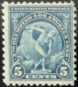 Scott #719 1932 5¢ Summer Olympics Discus Thrower MNH OG