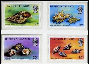 BRITISH VIRGIN ISLANDS 1974 Marine FAUNA: Sea Shells, MNH
