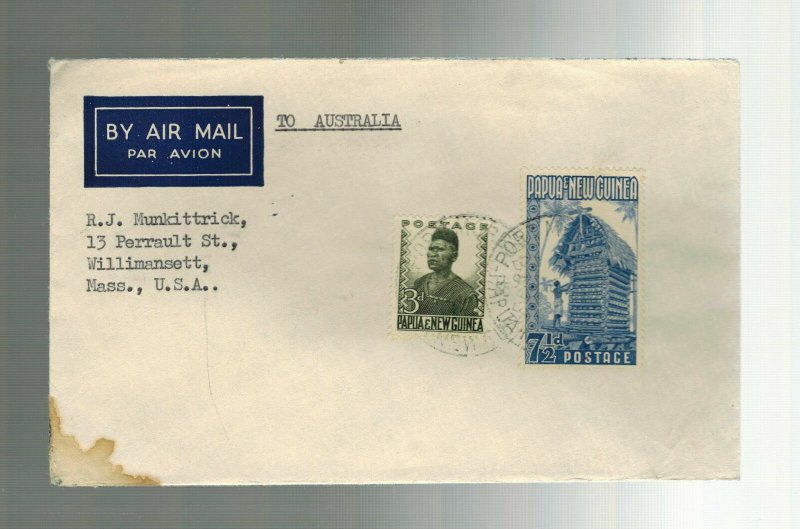 Port Moresby Papua New Guinea Cover to USA