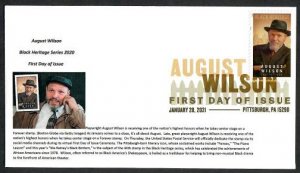 5555 - FDC -55c August Wilson -Wally Jr Cachet- 21-E-101-DCP