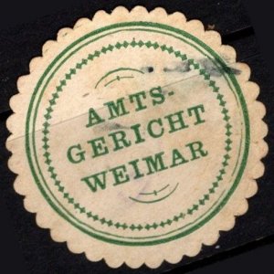 Vintage Germany Letter Seal Weimar Official Court