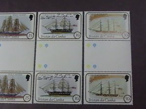 TRISTAN da CUNHA # 306-309-MINT/NH-COMPLETE SET OF CROSS GUTTER PAIRS--1982