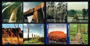 Australia 2005 World Heritage  Set of 8 MNH