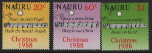 NAURU  355-357 USED CHRISTMAS SET  1988