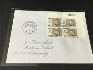 Greenland 1976 stamps Block  cover Ref R32086