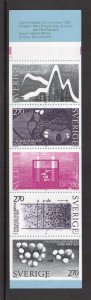 Sweden   #1478-1482a   MNH  1983   booklet  Nobel prize winners