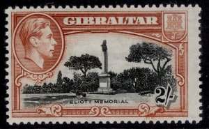 GIBRALTAR GVI SG128b, 2s black & brown, M MINT. Cat £12.