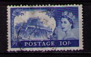 GREAT BRITAIN Sc# 373 USED F WMK322 Edinburgh Cstl Scotland