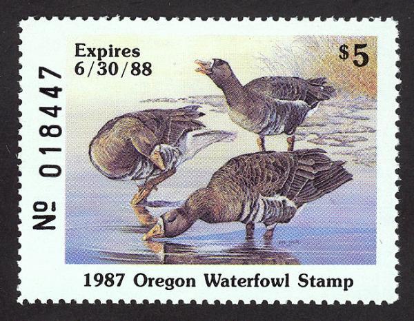 #4, Oregan State Duck stamp, SCV $15