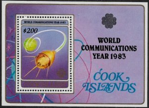 Cook Is. #748 MNH Souvenir Sheet - Communications Year - Space