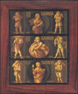 Samoa #634-636a, Complete Set(4), 1984, Christmas, Never Hinged