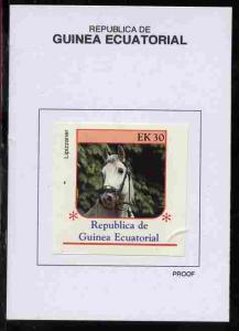 Equatorial Guinea 1976 Horses 30EK Lipizzaner proof in is...