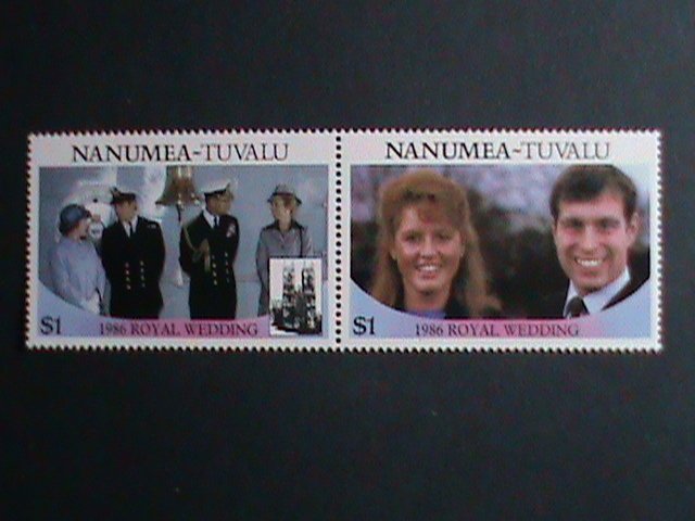 TUVALU -NANUMEA STAMP-1986- ROYAL WEDDING MIN NOT HING- SET VERY FINE