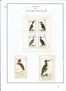 STAFFA - 1982 - Birds - Sheets - Mint Light Hinged - Private Issue